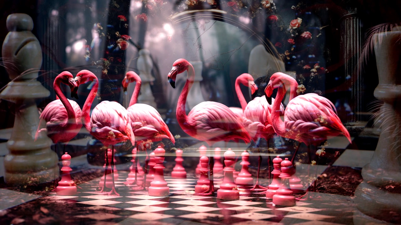 Pink Flamingo Chess